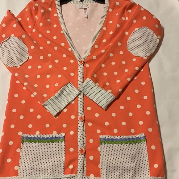 435 by Matilda Jane Size 14 orange polkadot light weight jacket - Picture 9 of 9